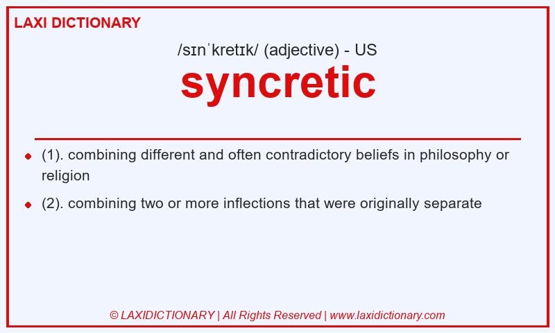 Definition syncretic in American English