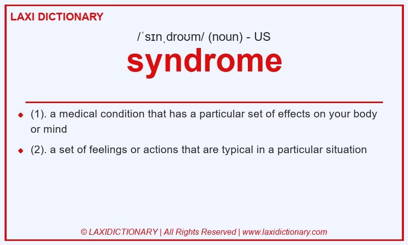 Definition syndrome in American English