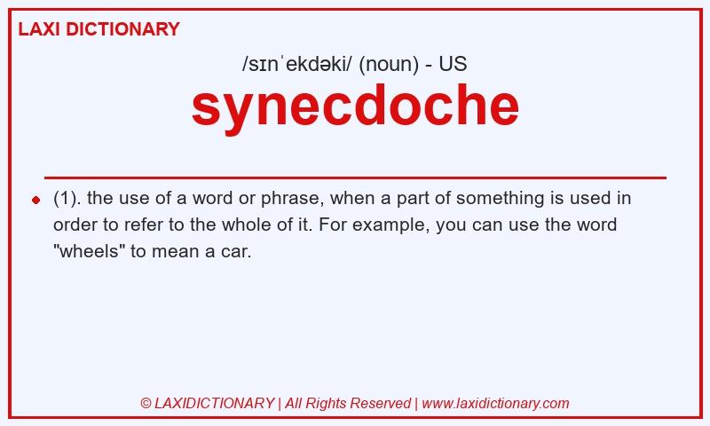Definition synecdoche in American English