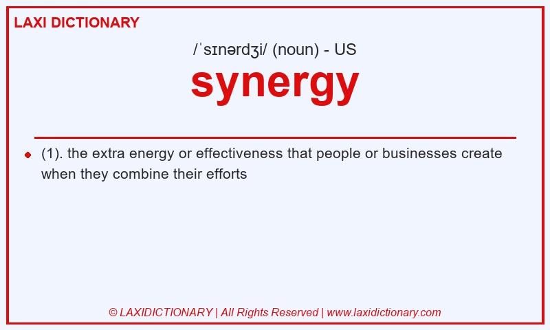Definition synergy in American English