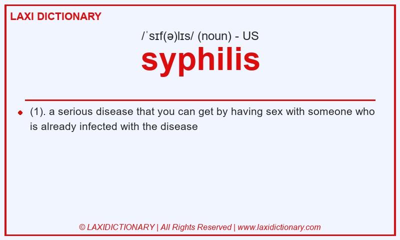 Definition syphilis in American English