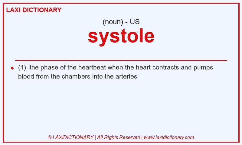 Definition systole in American English