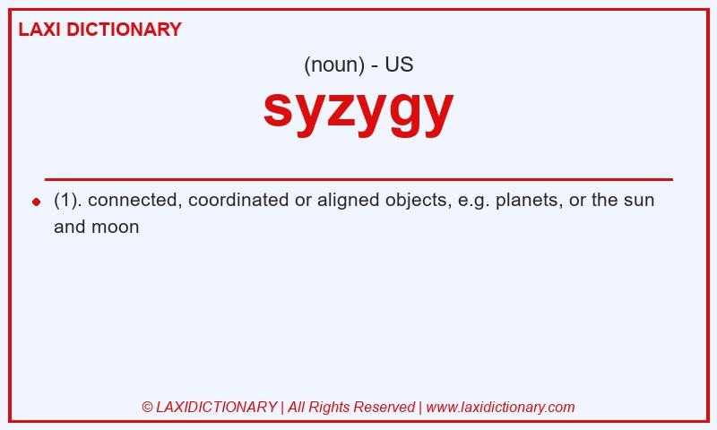 Definition syzygy in American English