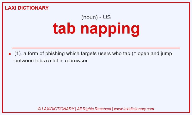 Definition tab napping in American English