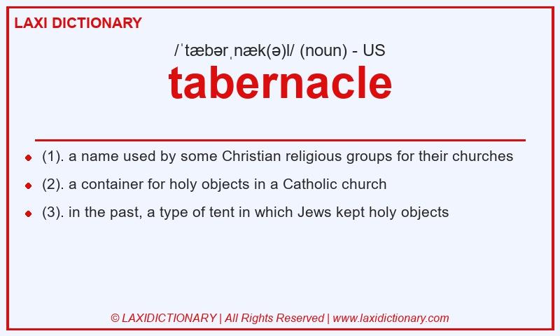 Definition tabernacle in American English