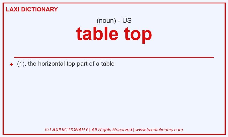 Definition table top in American English