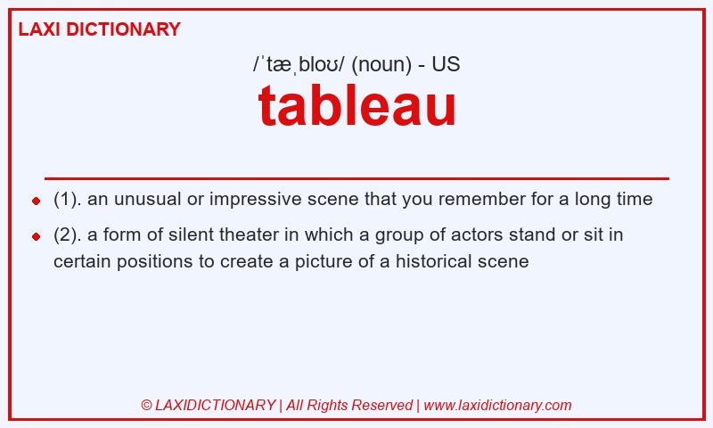 Definition tableau in American English