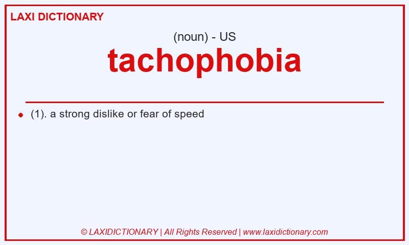Definition tachophobia in American English
