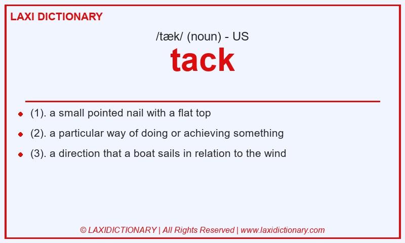 Definition tack in American English
