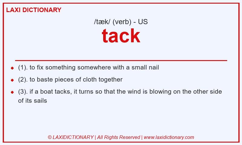Definition tack in American English