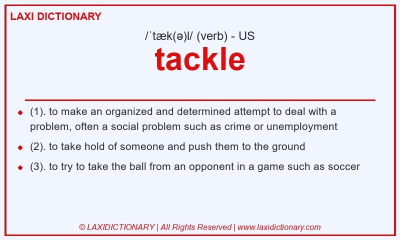 Definition tackle in American English