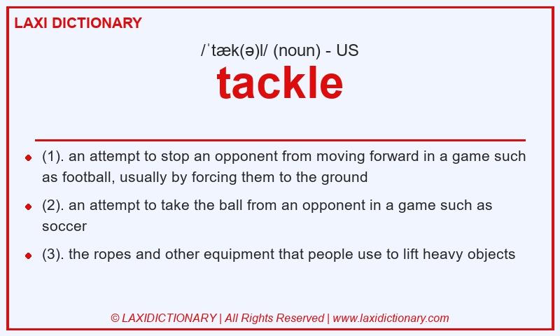Definition tackle in American English