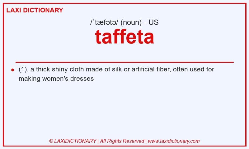 Definition taffeta in American English