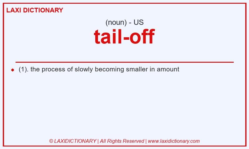 Definition tail-off in American English