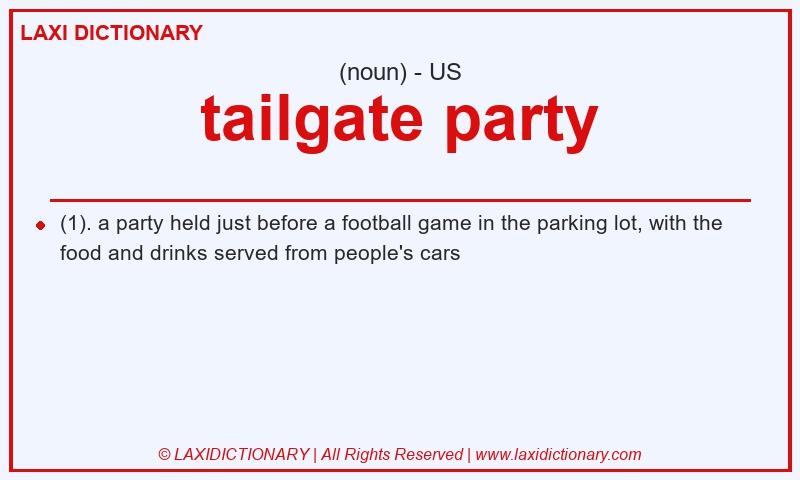 Definition tailgate party in American English