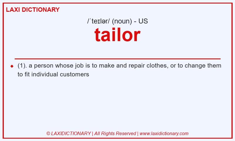 Definition tailor in American English