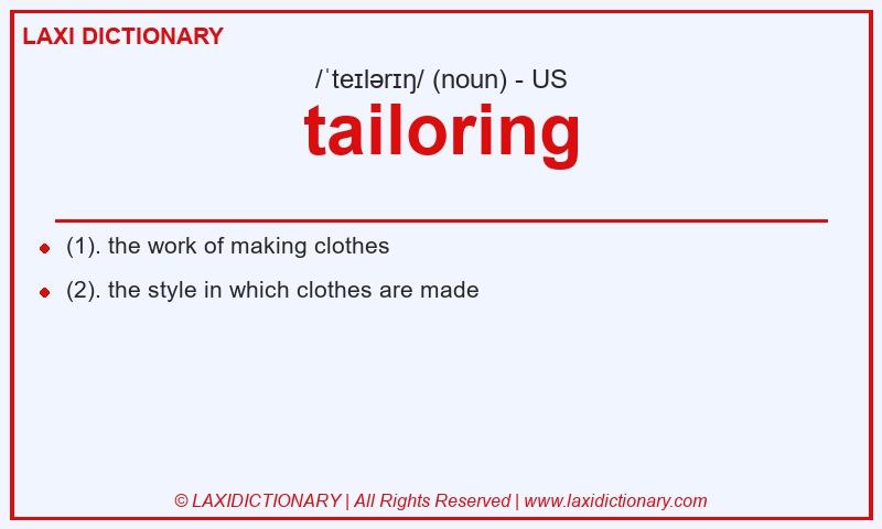 Definition tailoring in American English