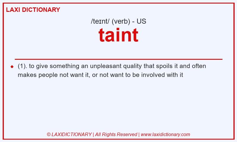 Definition taint in American English