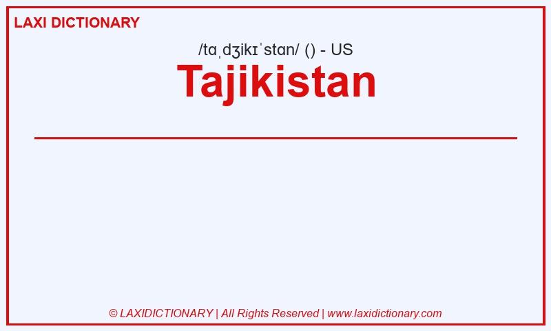 Definition Tajikistan in American English