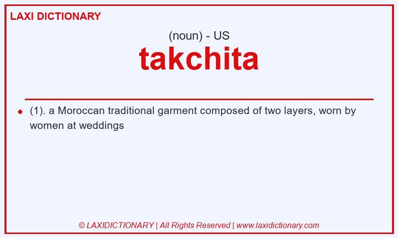 Definition takchita in American English
