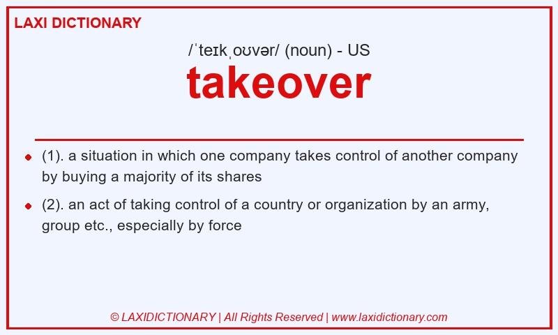 Definition takeover in American English