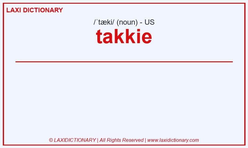 Definition takkie in American English