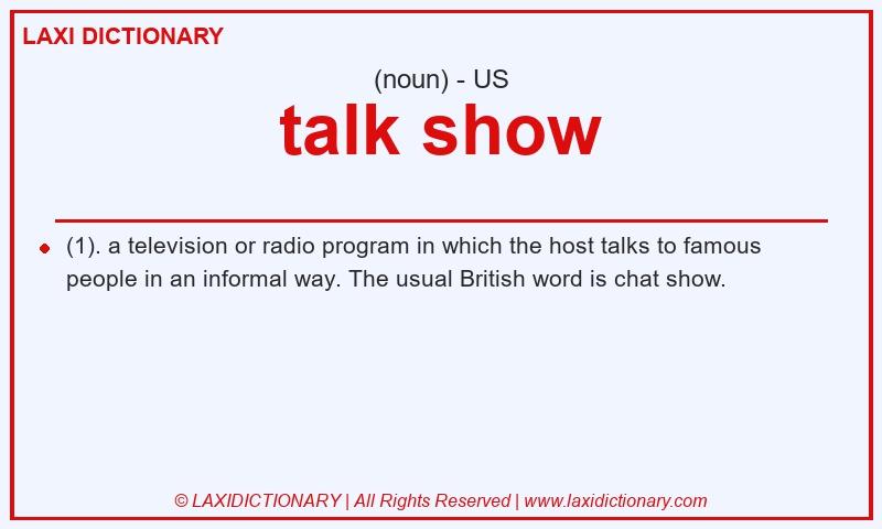 Definition talk show in American English