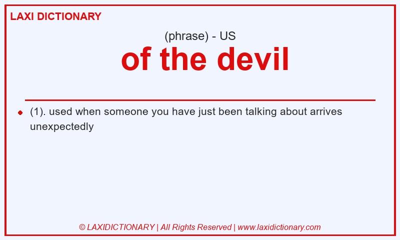 Definition of the devil in American English