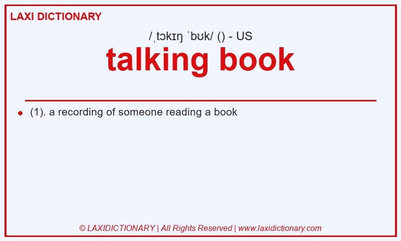 Definition talking book in American English