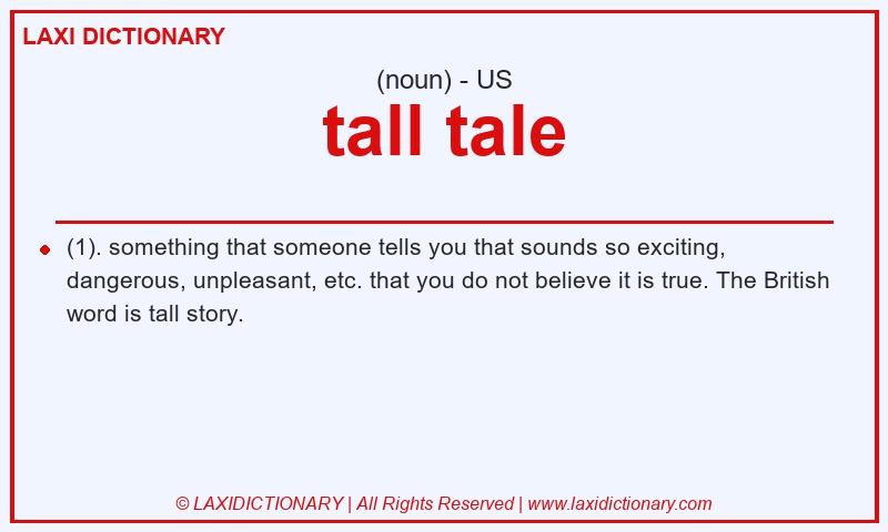 Definition tall tale in American English