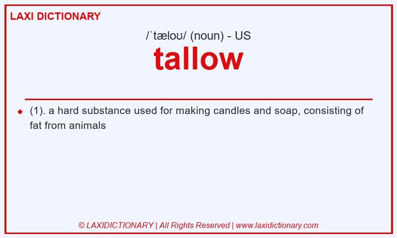 Definition tallow in American English