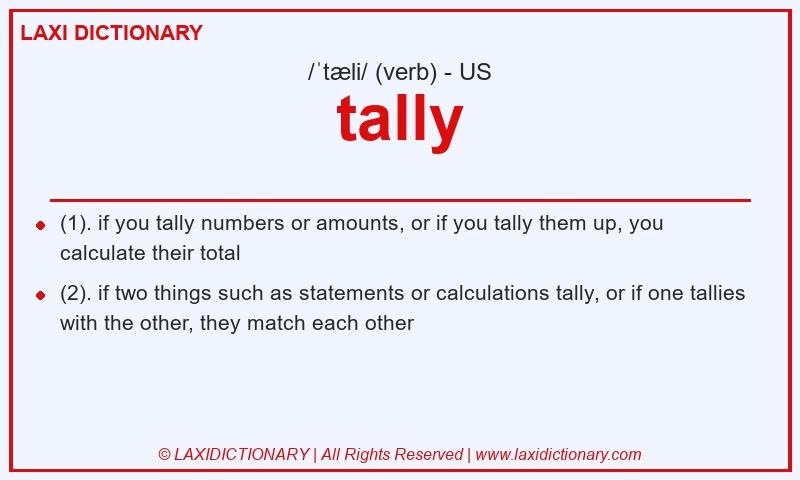 Definition tally in American English