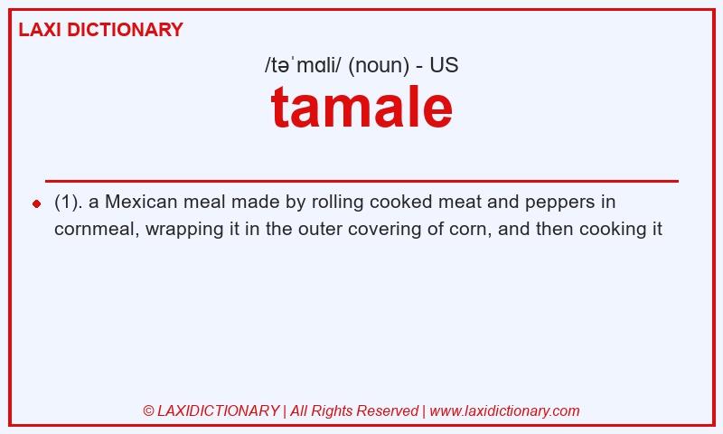 Definition tamale in American English