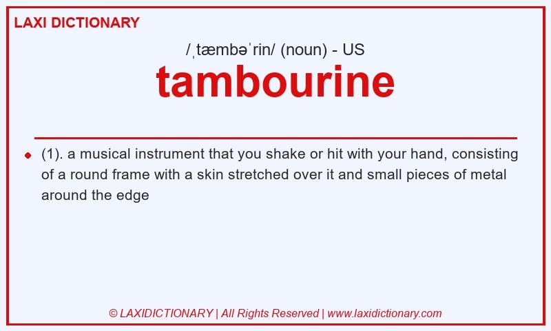 Definition tambourine in American English