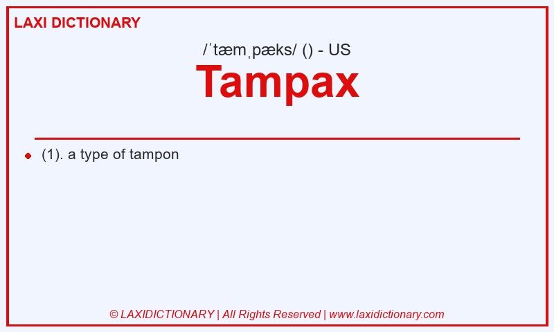 Definition Tampax in American English