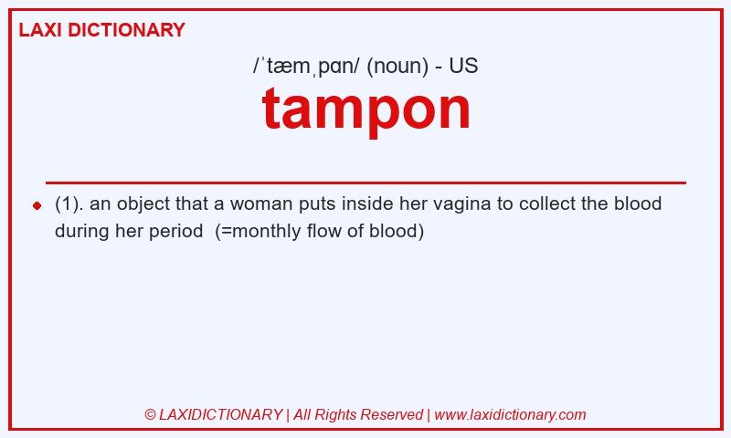 Definition tampon in American English