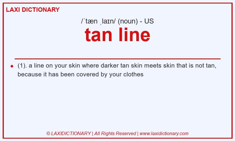 Definition tan line in American English