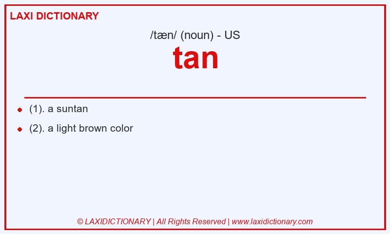 Definition tan in American English