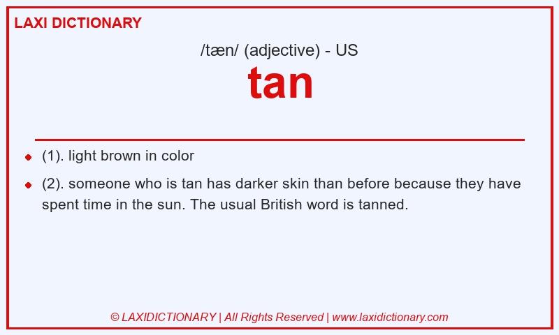 Definition tan in American English