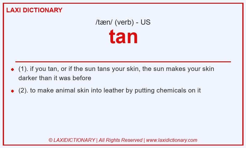 Definition tan in American English