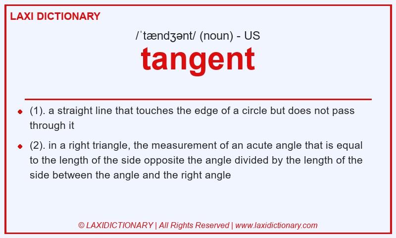 Definition tangent in American English