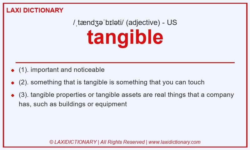 Definition tangible in American English