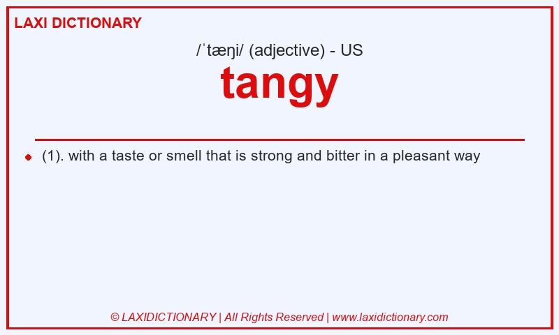 Definition tangy in American English