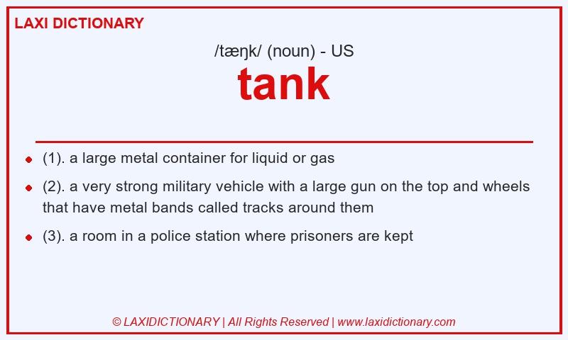 Definition tank in American English