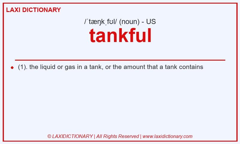 Definition tankful in American English