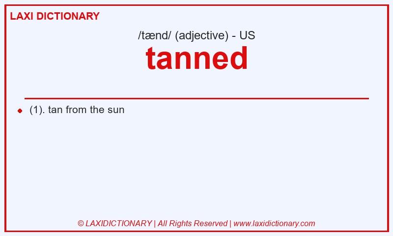 Definition tanned in American English
