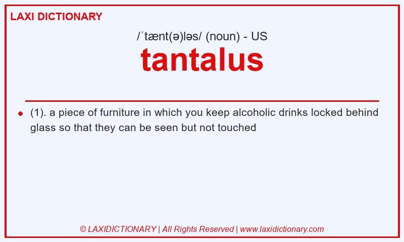 Definition tantalus in American English
