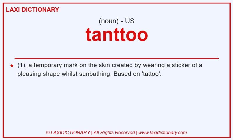 Definition tanttoo in American English