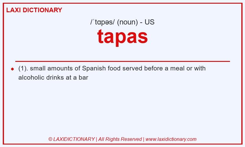 Definition tapas in American English