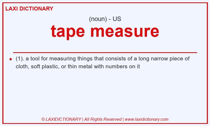 Definition tape measure in American English